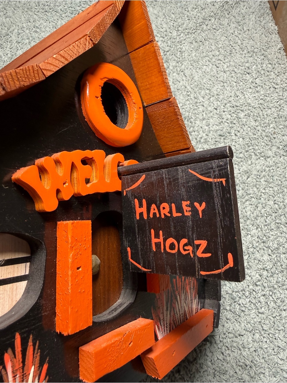 Wooden Harley Davidson Hanging Bird House - Picture 9 of 13
